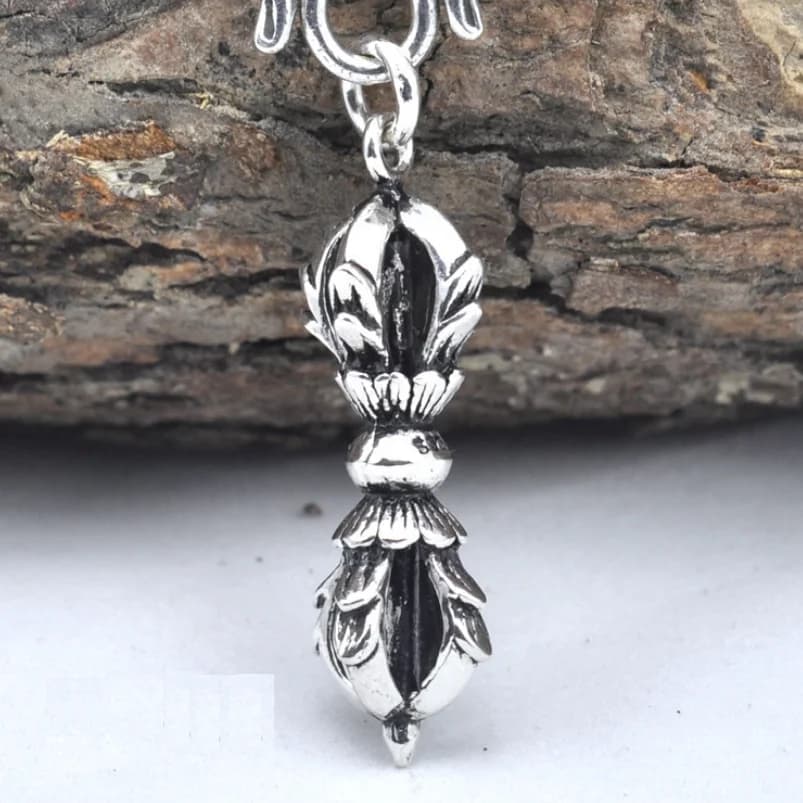 Unibabe Pure Silver 925 Sterling Silver Pendants Vajra Buddhist Instruments Unisex Pendant (HY)