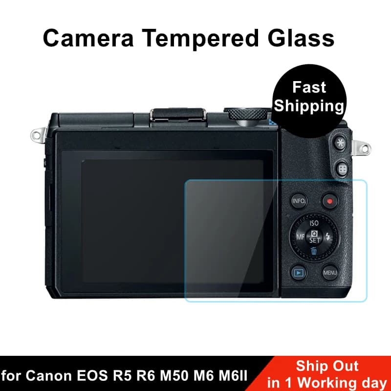 R5 R6 R5C R7 R8 R50 9H Camera Screen Protective Tempered Glass for Canon EOS R5 R6 M50 M6 M6II Camera LCD Screen Protector