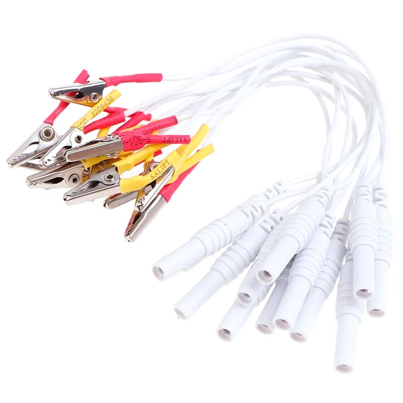 12pcs/lot Alligator Clip Cable, Acupuncture Needles Clip for SDZ-II Electronic Acupuncture Treatment Instrument Random Color