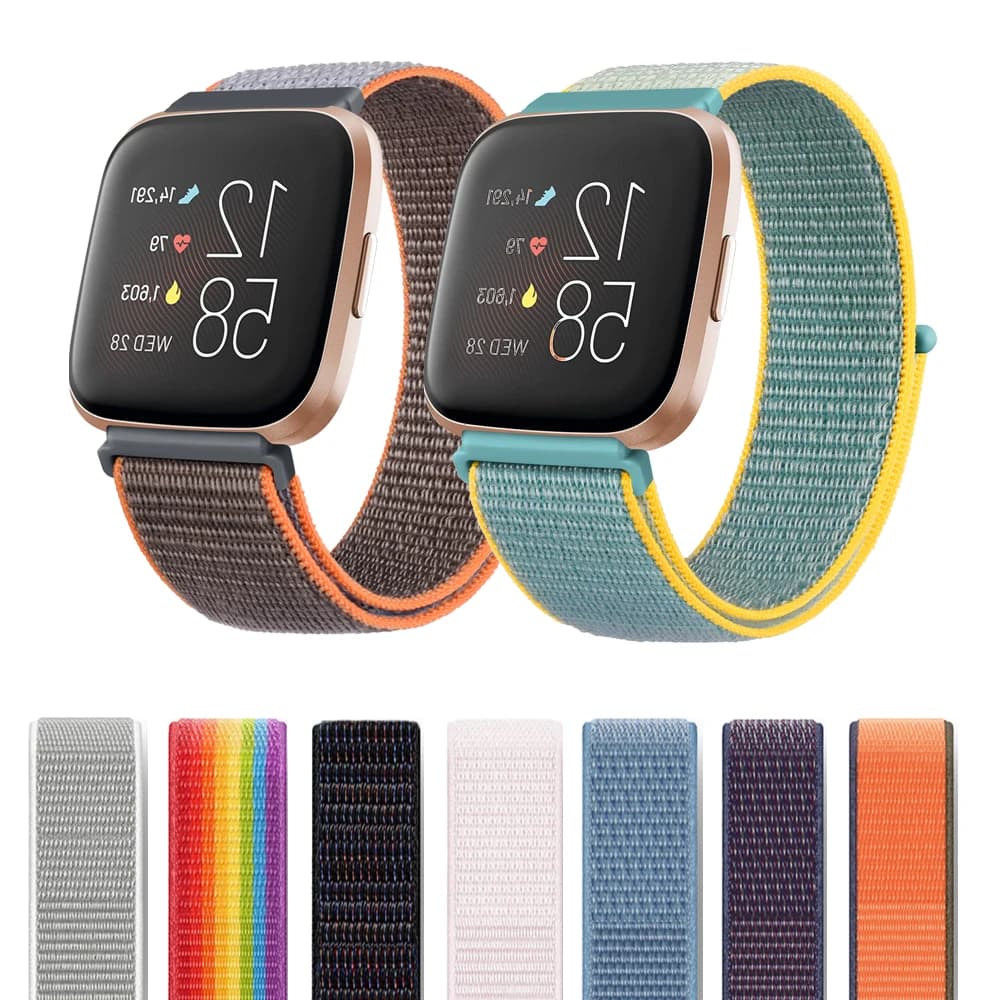 Nylon Loop Strap for Fitbit Versa1 3 2 Band soft Watchband Sport Adjustable Bracelet for Versa Lite Fitbit Sense Band Smartwatch