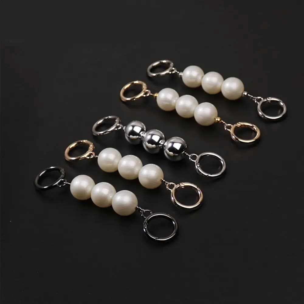 Charms Bag Accessories Purse DIY Handbag Extender Bag Strap for Cross-Body Hanging Chain Pearl Bag Chain