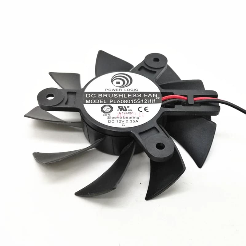 POWER LOGIC PLA08015S12HH 75mm Graphics Card Fan 75MM Diameter 47mm Hole Pitch For Colorful  ATI Graphics Card Fan