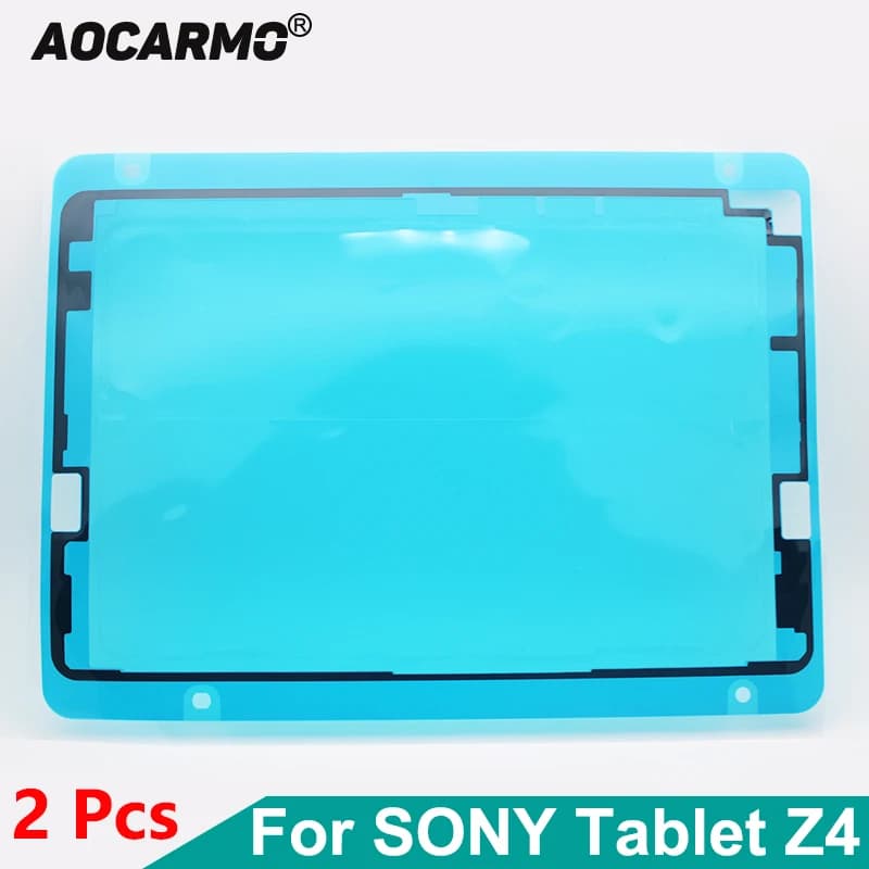 Aocarmo 2Pcs/Lot For Sony Xperia Tablet Z4 SGP771 SGP712 Front LCD Screen Display Sticker Frame Waterproof Adhesive