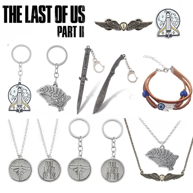 The Last of Us Part 2 Necklaces TLOU Joel Ellie Rocket Spaceship Firefly Logo Pendant Necklace for Women Men Badge Jewelry