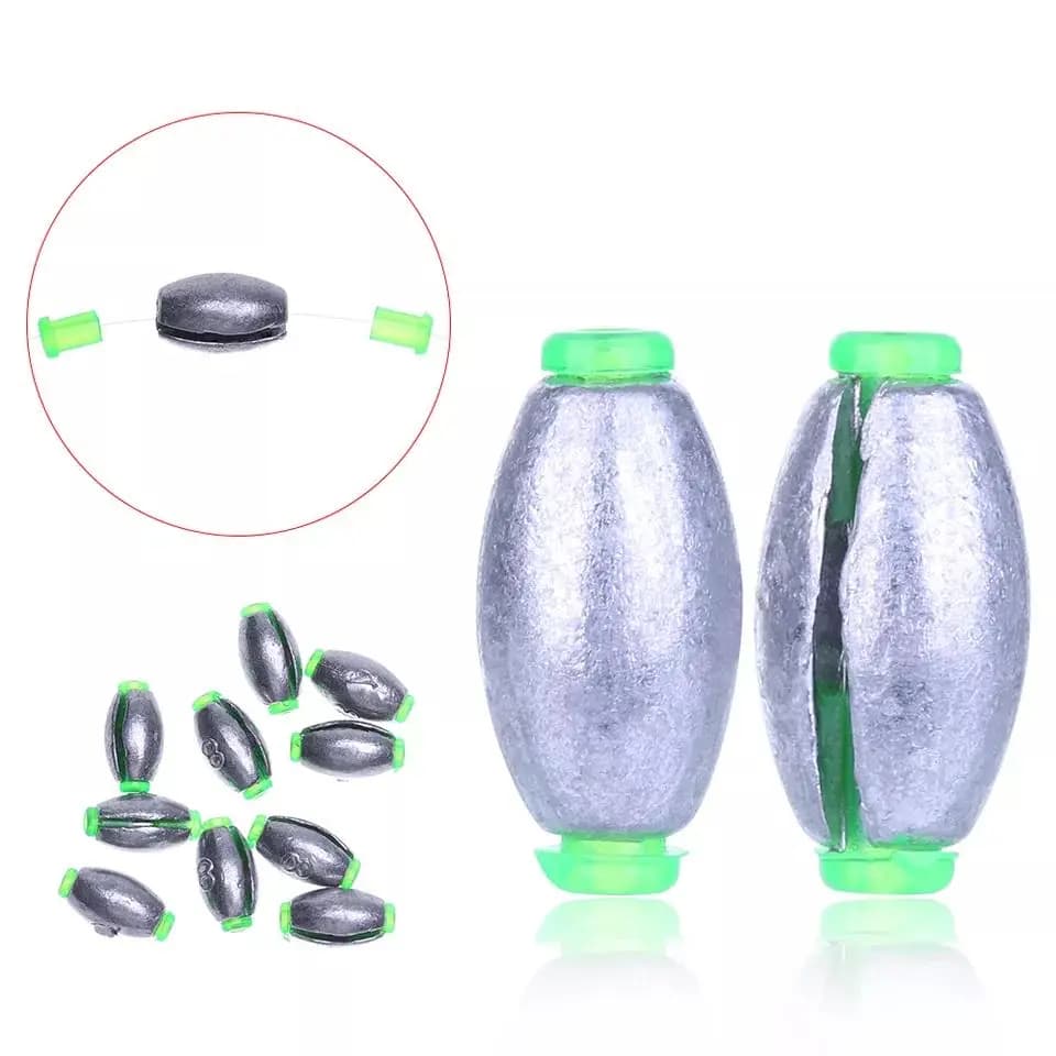 5pcs/10pcs Fishing Weight Sinker 2g-30g Olive Shape Slip Shot Sinkers Carp Fishing Accessories