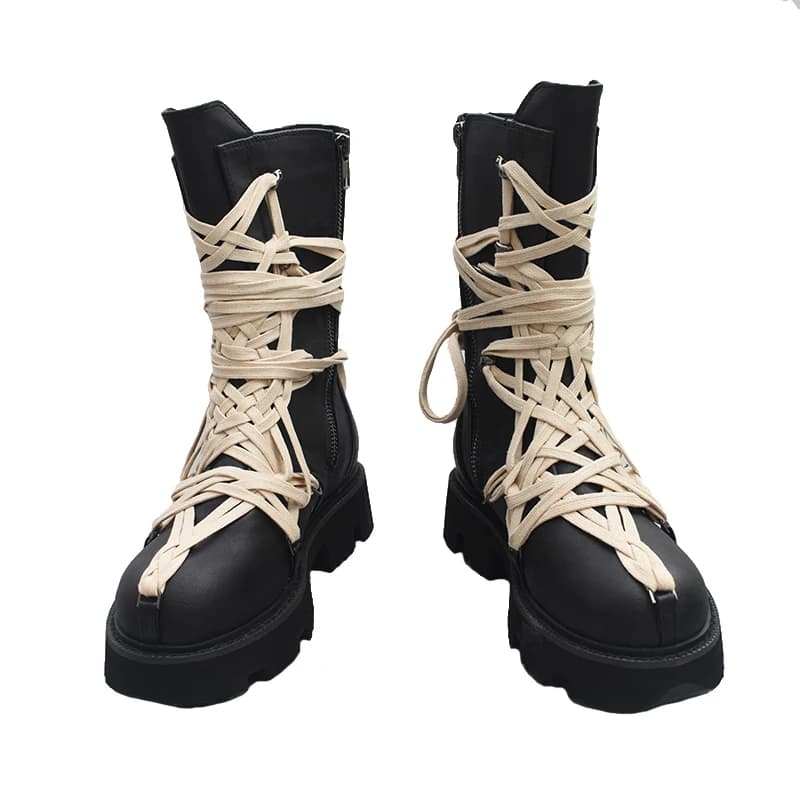 2023 New Ankle Boots For Women Round Toe Thick Bottom Motorcycle Boots Women Winter Platform Shoes Women botas de mujer
