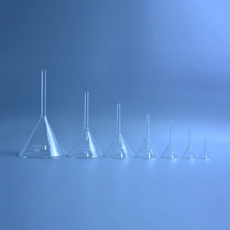 30/40/50/60/75/90/120mm Transparent Glass Triangle Funnel Lab Glassware Laboraotry Chemistry Educational Stationery