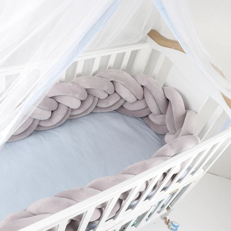 Baby Room Newborn Bed Bumper Long Knotted 6 Braid Pillow Baby Bed Bumper Knot Crib Infant Room Decor1PC 1M/2M/3M