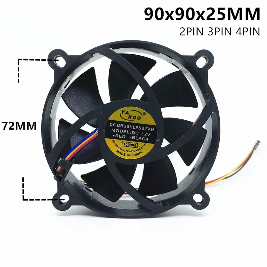 NEW 9025 9225 90MM 9cm Circular Fan PC 775 CPU Cooling Fan 12V  0.3A Computer Case Fan 3PIN 4PIN