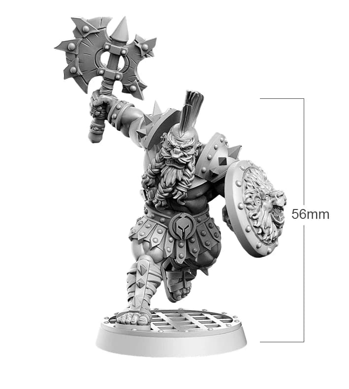 56mm Resin Model Dwarf Dwarves Axe Warrior Figure Unpainted RW-194