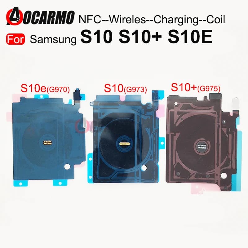 1Pcs For Samsung Galaxy S10 Plus S10+ S10E G970 G973 G975 Wireless Charging Induction Coil NFC Module Flex Cable Replacement