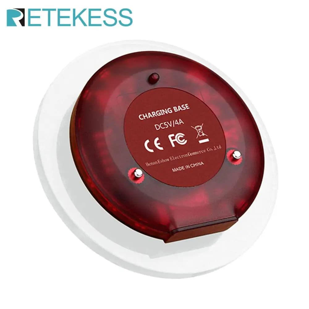 Retekess 1Pcs Charging Base For T119 Restaurant Pager Wireless Calling Queuing System For Coffee Food Truck Bar Church Clinic