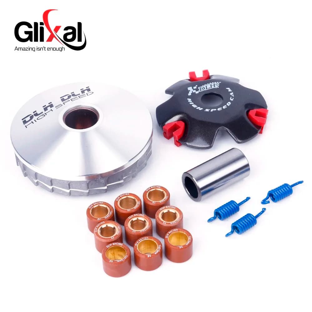 DLH High Performance Variator Kit with Roller Weights Drive Pulley for GY6 50cc 139QMB 139QMA DIO50 AF18 AF28 ZX34 Scooter ATV