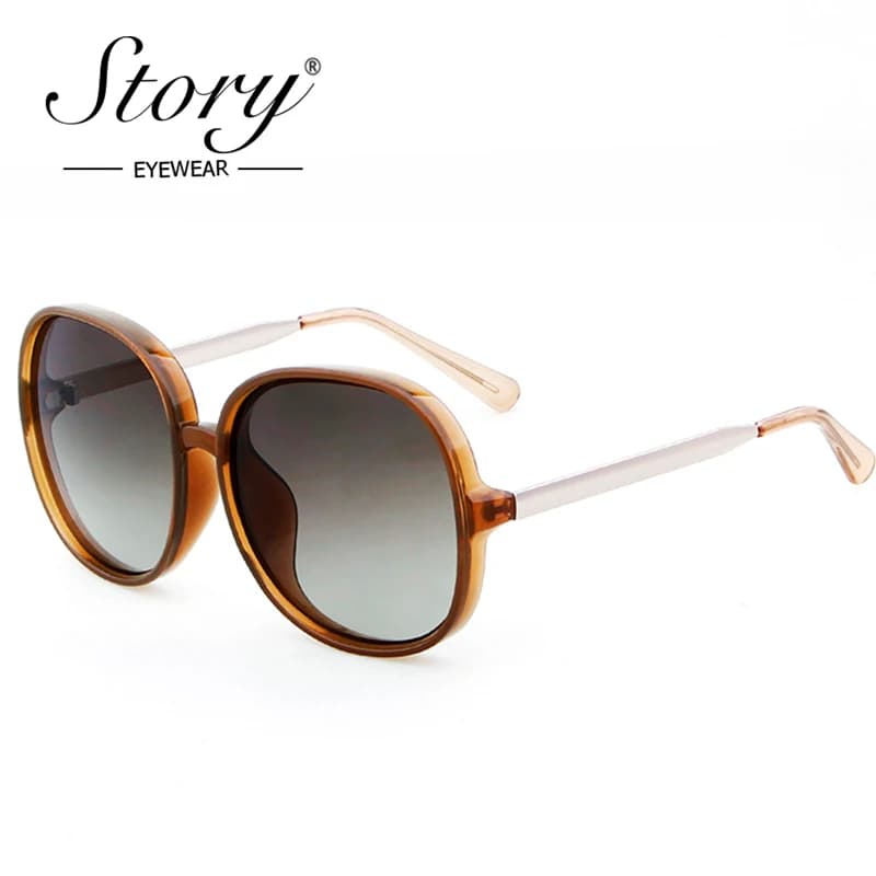 STORY Brand Designer Big Frame Sunglasses Female UV400 Shades Dark Green Women Sunglasses Oversized Luxury Sun Glasses oculos