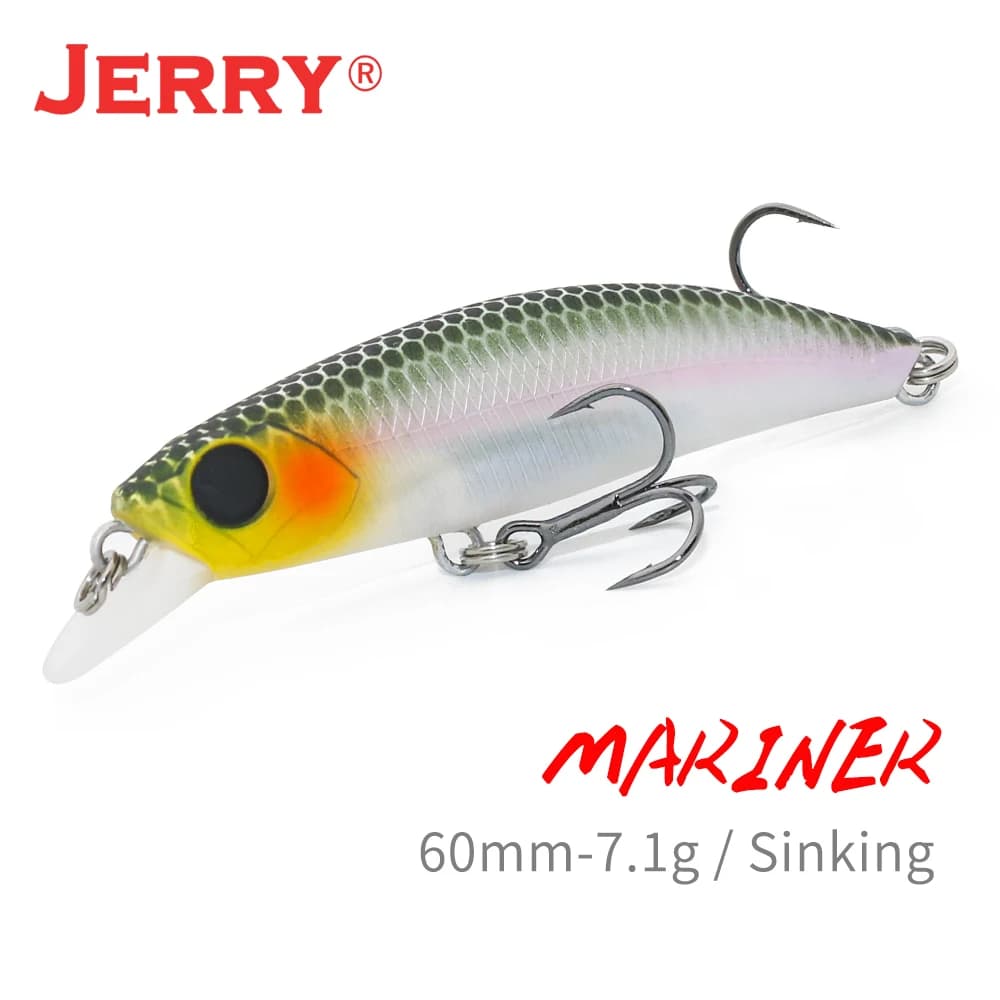 Jerry Mariner Crank Wobblers Deep Diving Fishing Lure 6cm 7g Sinking Bass Pike Lures Sea Boat Artificial Bait