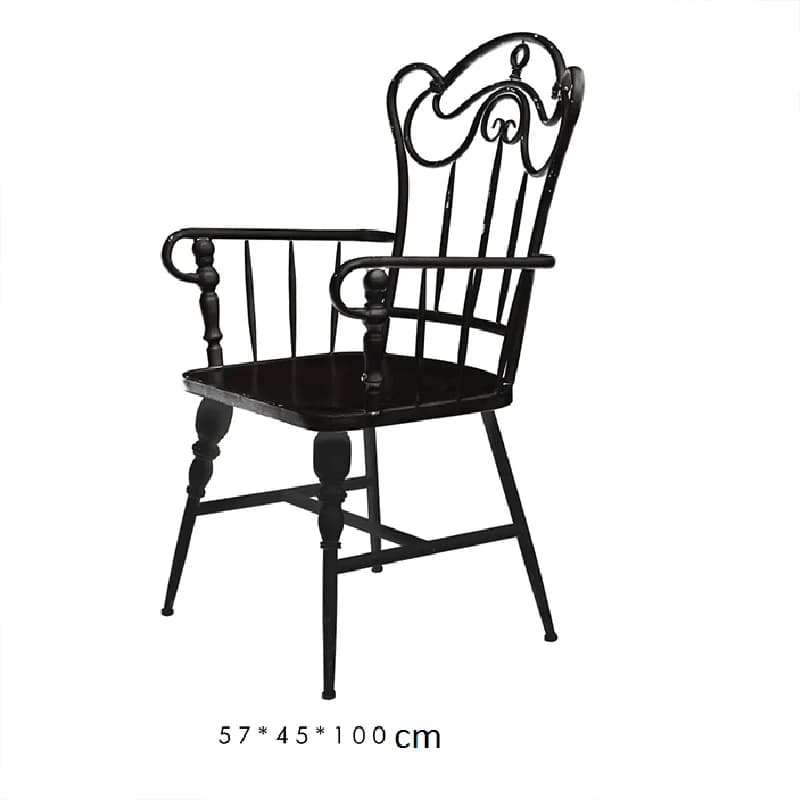 Creative American Retro Wrought Iron Dining Chair ,Antique Home Stay Back Chair, Coffee Table And Chair ,Outdoor Leisure Chair