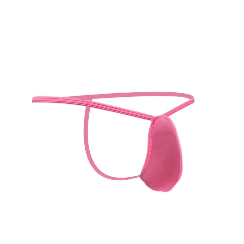 Mens Underwear Thin Ice Silk Translucent Sexy Lingerie Upturned Scrotal Pouch Thong Tretch T Back Male Panties Spurred Bikini