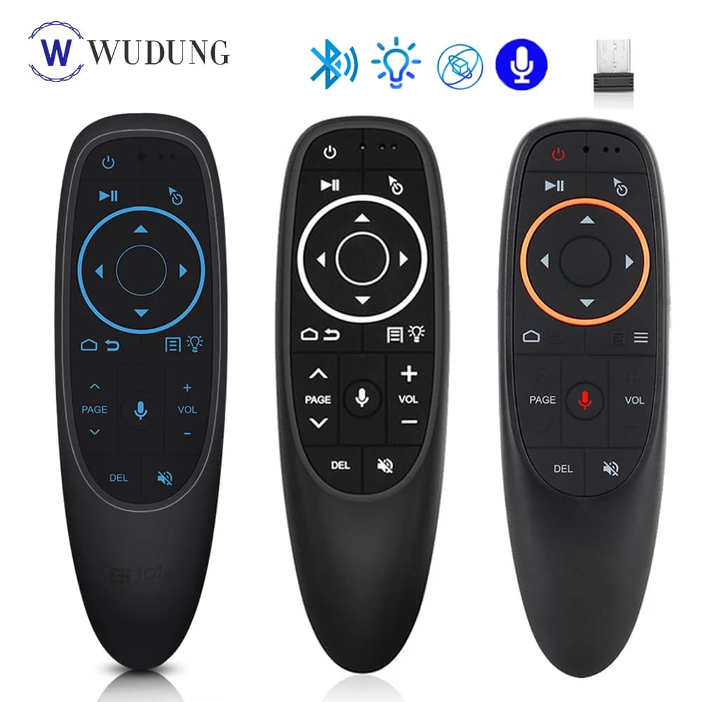 G10S PRO BT Voice Remote Control 2.4G With BT5.0 Wireless Air Mouse Gyroscope Smart Remote Backlit  For Android TV Box PK G10