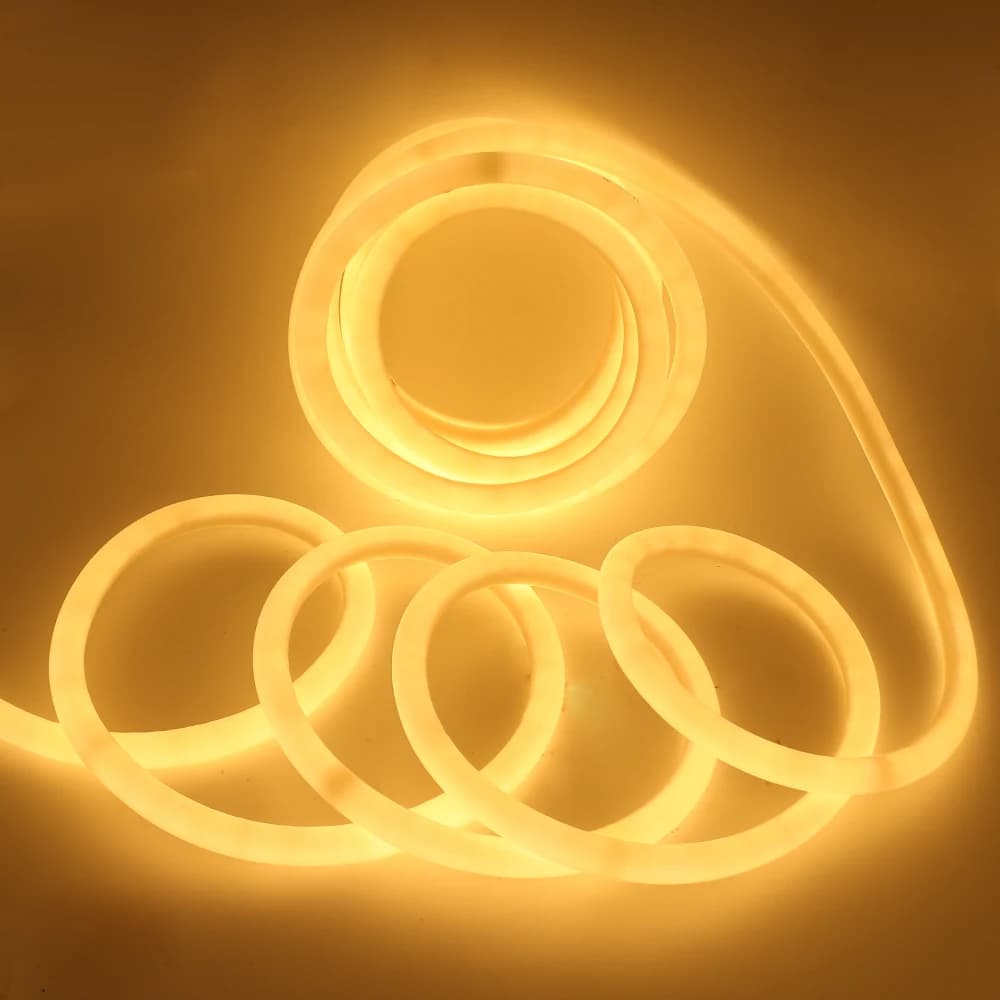 360 Round LED Neon Tube DC 12V Flexible Neon Strip Tape Waterproof LED Strip Neon Sign for Decoration Soft Neon Rope Bar Light