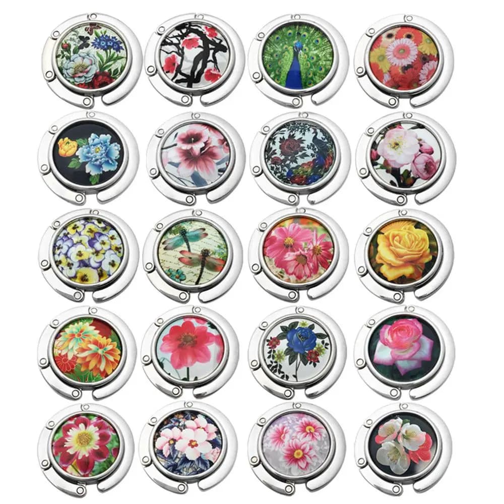 Fashion Crystal Folding Portable Desk Hooks Table Hanger Purse Holder Table Bag Hook