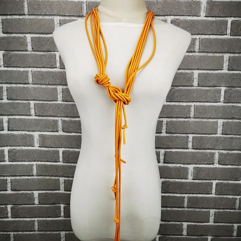 UKEBAY New Long Necklaces Women Sweater Necklaces Fashion Pendant Jewelry Punk Style Luxury Design Rubber Jewelry Necklace Gift