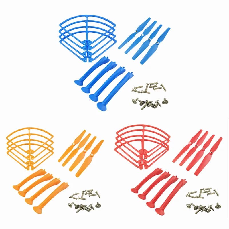 Syma X8C X8W 4Pcs Propellers Blades Landing Gear Skids And Blades Protectors for RC Drone Quadcopters Parts