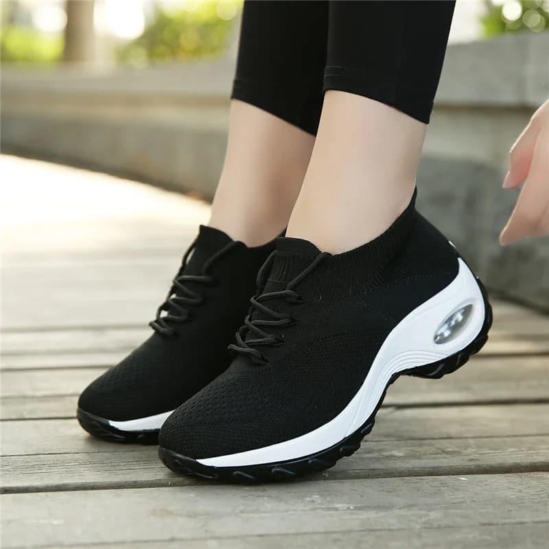 All Match Women's Air Cushioning Sock Casual Sneakers Girl Students Jogging Running Shoes Comfortable Lady Gym Fitness Footwear