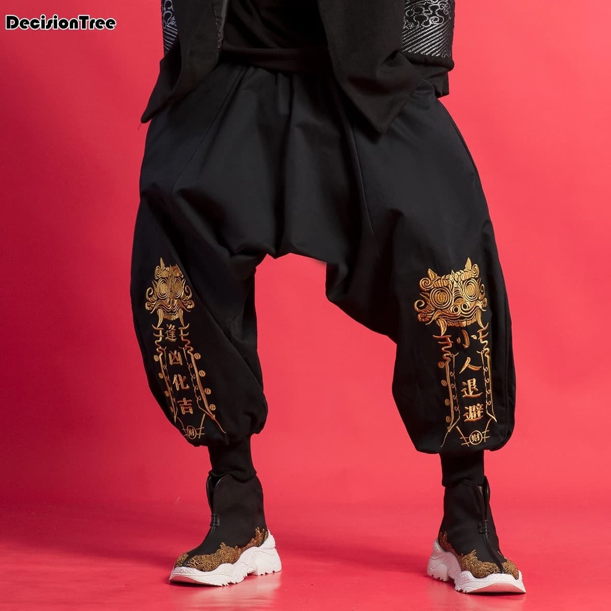 2023 shaolin monk kung fu martial arts pants wushu bloomers buddha buddhist zen lay meditation trousers kung fu running pants