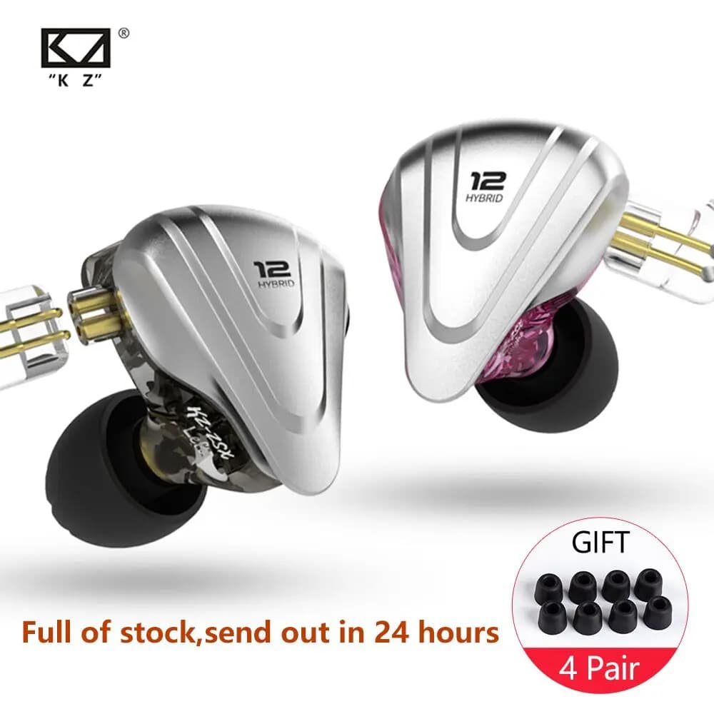 KZ ZSX Terminator Metal 5BA+1DD Hybrid HIFI In Ear Monitor Earphone Headphone Noise Cancelling Earbuds Headset KZ EDX ZAX ZS10