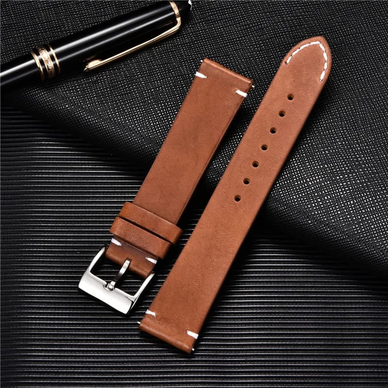 Quick Release Watch Band for Men Women 16mm 18mm 20mm 22mm 24mm Watchband Genuine Leather Watch Strap Replacement Belt