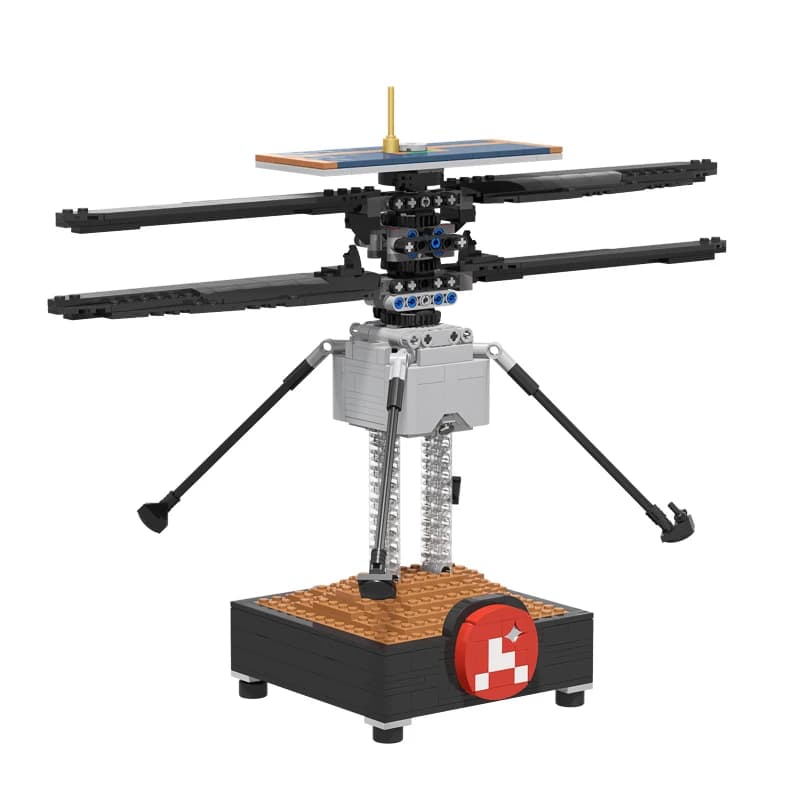 MOC Mars Helicopter High-Tech Space Station Building Blocks Copter Fighter Airplane Model Bricks Creative Toys for Children Gift