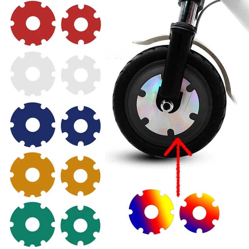 Scooter Front Wheel Stickers PVC Motor Protective Cover Stickers for Xiaomi Mijia M365 M365 Pro 1S Electric Scooter Accessories