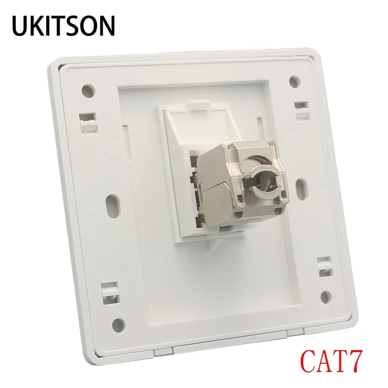 1 Port CAT7 RJ45 Wall Panel CAT.7 LAN Interface Socket Ethernet Faceplate Baseplate For 10G Network Plug