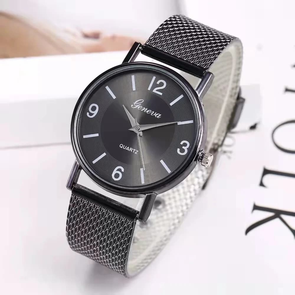 Fashionable casual women's watch blue glass eyes soft appliance with suitable fashion neutral watches wholesale men and women