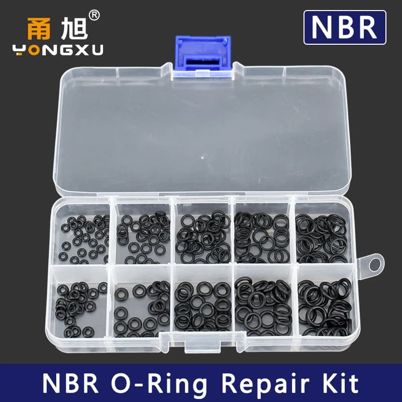 VMQ NBR Seal Ring Silicone Kit Thickness 1 / 1.5mm Nitrile Rubber NBR O-Ring Gasket Sealing Ring O Rings Rubber Kit Set-.-