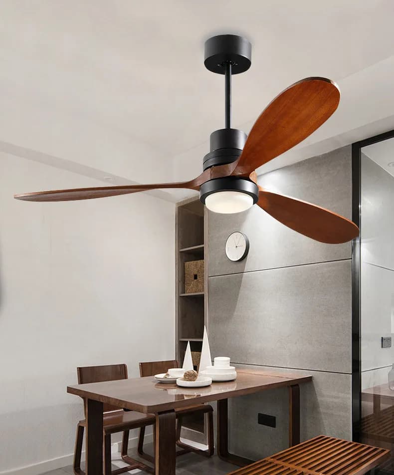 Nordic fan light dining room living room Konoha simple and modern illuminated fan fan chandelier