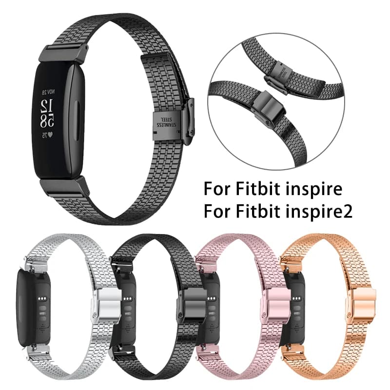 Stainless Steel Strap for Fitbit inspire / inspire hr Smart Bracelet Correa Seven-beads band for fitbit inspire 2 accessories