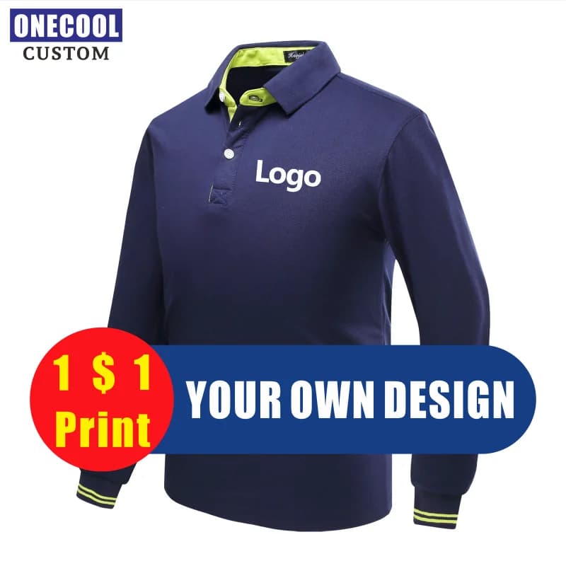 Custom Fee Polo Shirt Custom Logo Printing Personal Design Company Brand Embroidery Pictures Fashion Clothing ONECOOL