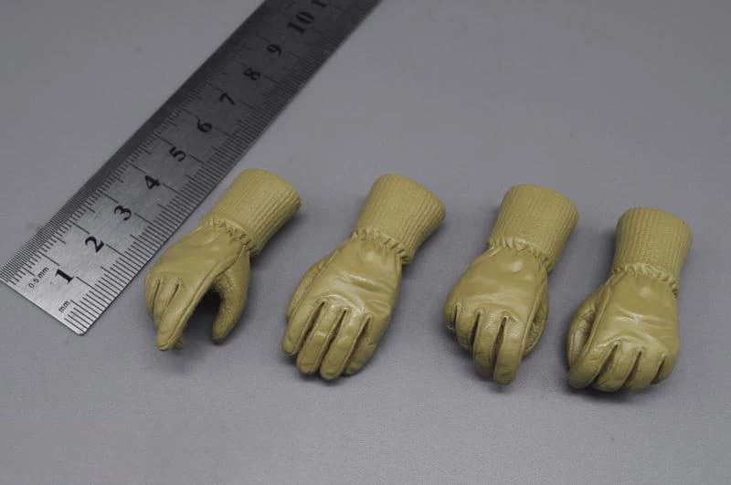 In Stock 1/6th Eenterbay EB WWII Modern Long Gloved Hand Black/Yellow and Green Color Hand Models For 12 Inch Doll Soldier