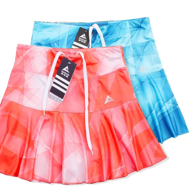 Women's Quick-drying sports tennis Culottes badminton short skirt double printing skirt Running sports yoga shorts