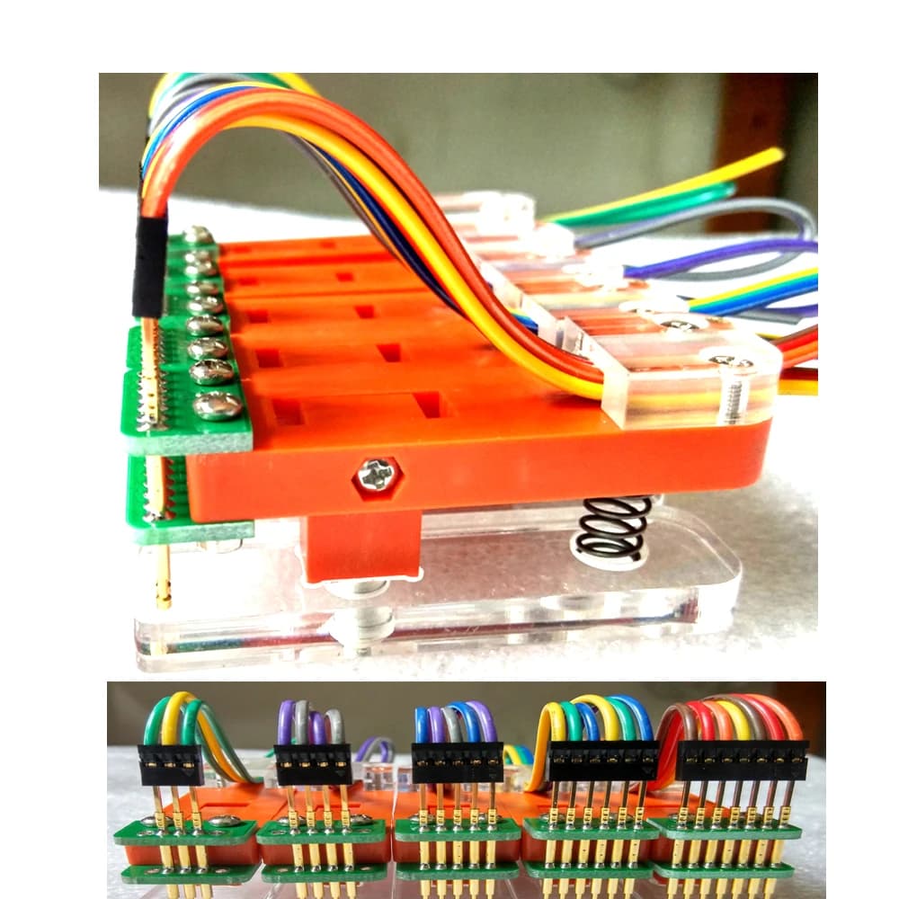 1.27mm 3P 4P 5P 6P 7P 8P 9P 10P spacing Test stand PCB clip Clamp Fixture fixture Probe pogo pin Download Program Burn