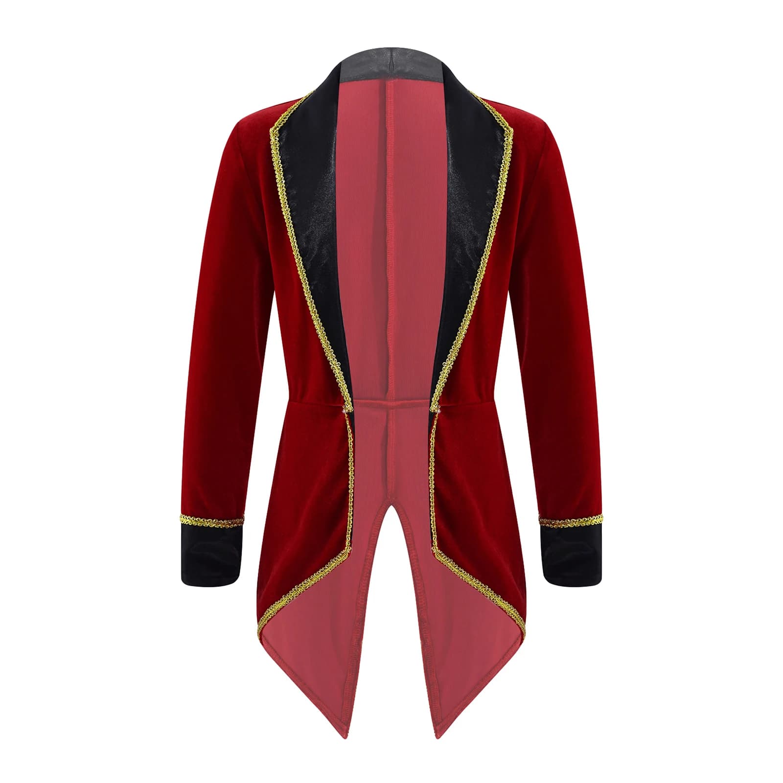 Kids Girls Circus Ringmaster Costume Lapel Collar Long Sleeve Blazers Jacket Coat Christmas Halloween Carnival Cosplay Tuxedo