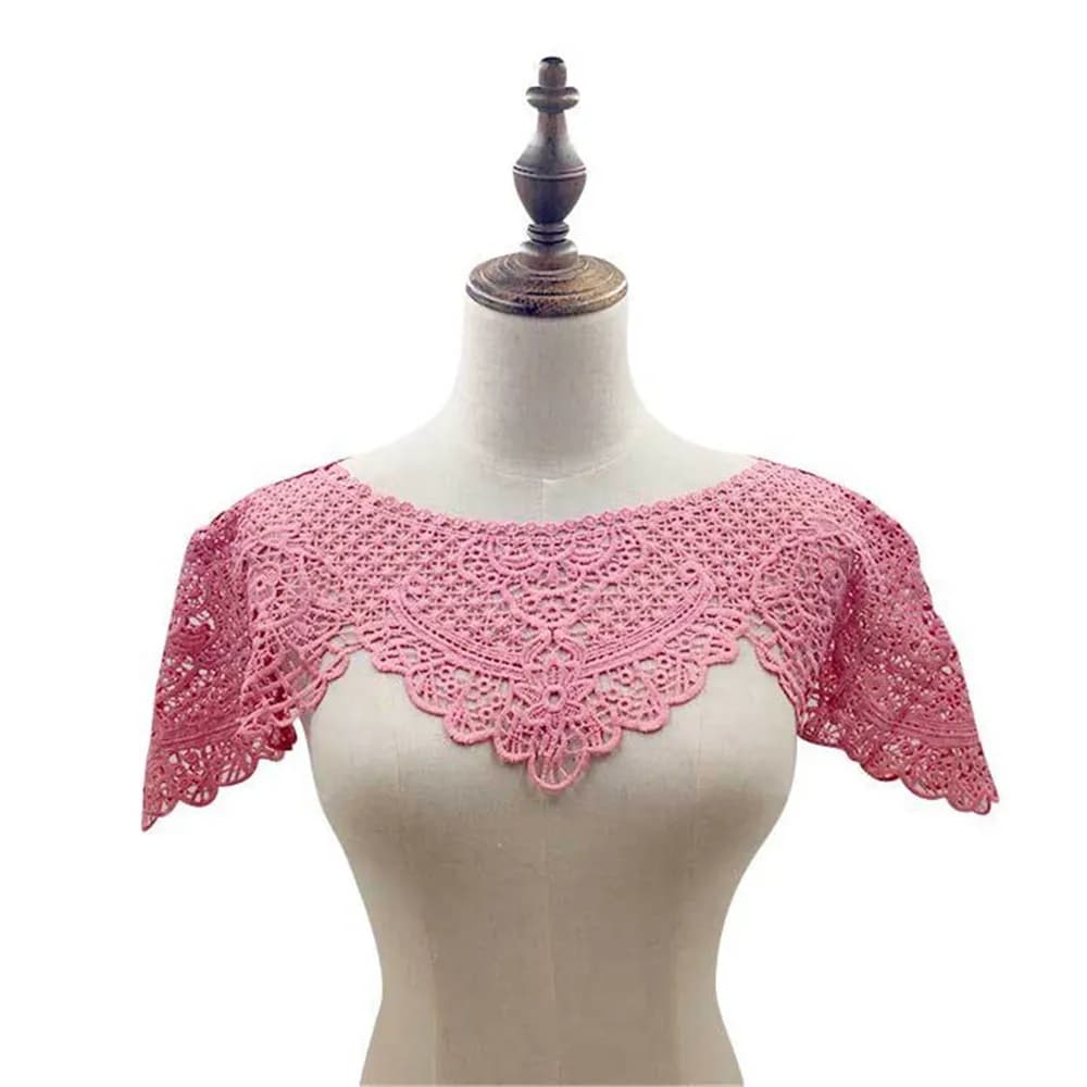 Flower Lace Neckline Fabric Clothing Sewing Accessories Hollow Lace Material Fake Collar Skirt Shawl Wedding Dress Supplies
