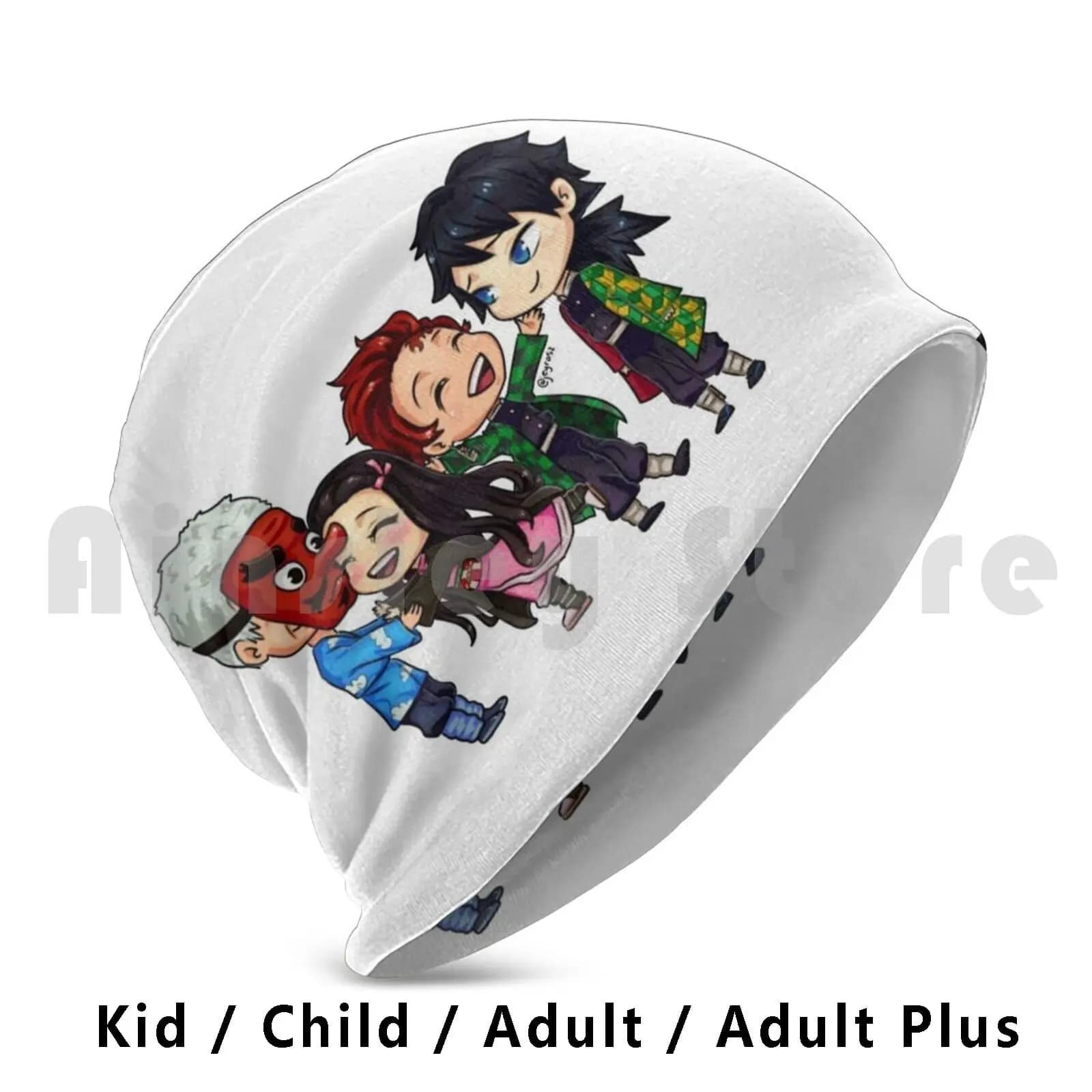 Kimetsu No Yaiba Chibi Version 2 Beanies Knit Hat Hip Hop Kimetsu No Yaiba Demon Tanjiro Nezuko Tomioka