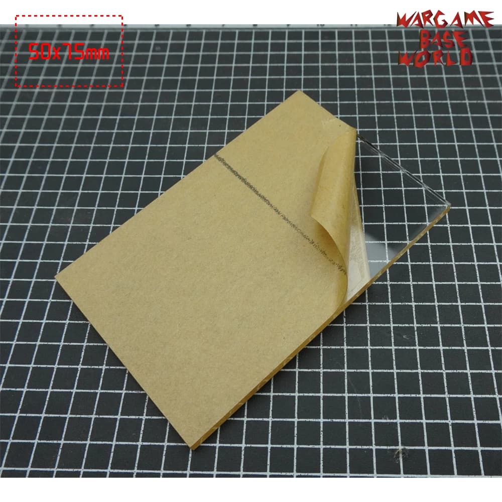 TRANSPARENT / CLEAR BASES for Miniatures - Rectangle 50x75mm Clear Bases