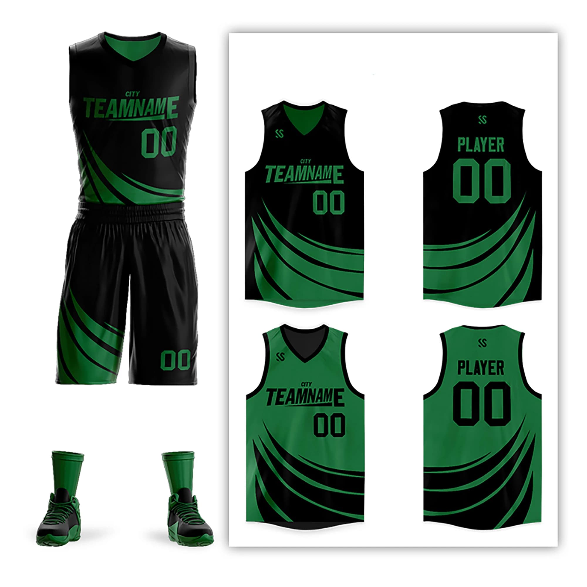 Double-Sided Basketball Sport Sets Custom Basketball Jerseys Personalise Design Printed Team Name Number Game Training Clothes