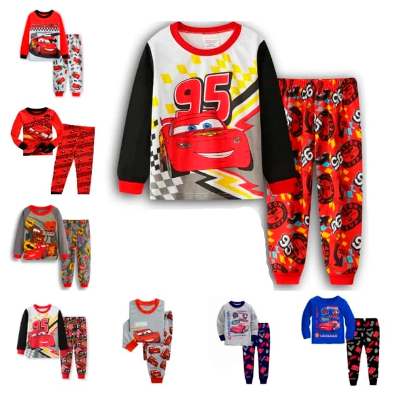 Kids Pajamas Children Sleepwear Pixar Cars Lightning McQueen Baby Pajamas Sets Boy Girl Pyjamas Pijamas Cotton Nightwear Clothes