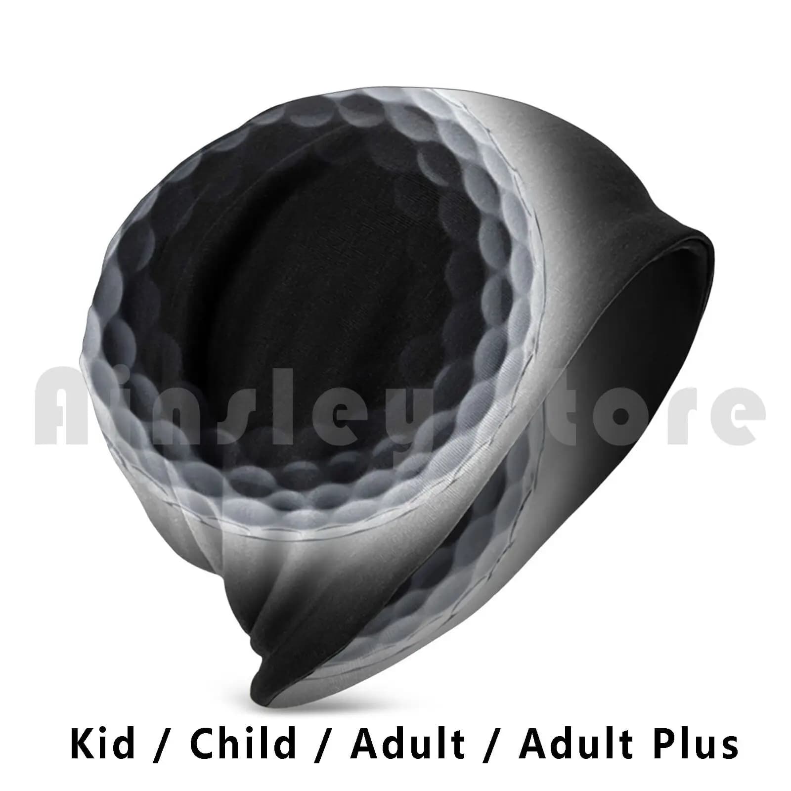Golf Ball Event Horizon In Deep Space Beanie Hedging Cap DIY Print Cushion Space Frontiers Worlds New Worlds Golf Rim