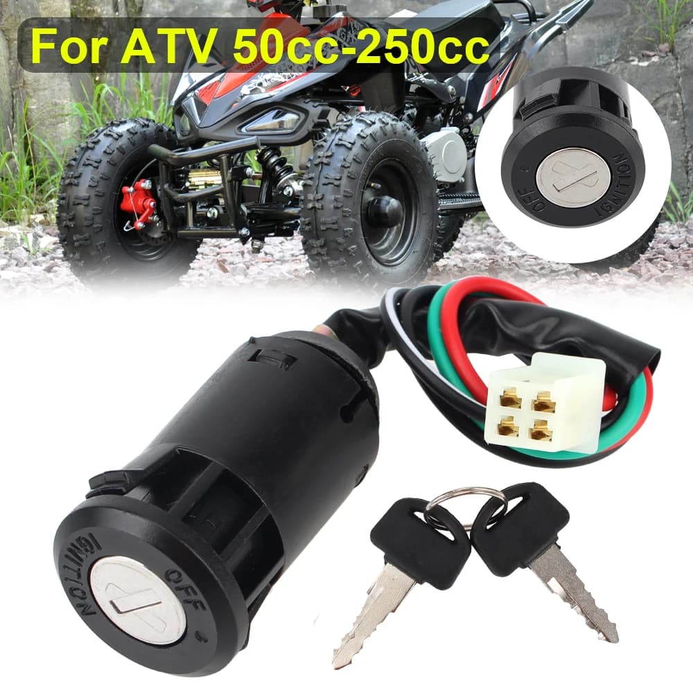 Start Switch Door Locks Universal 1pcs Ignition Switch Key 50cc-250cc Motorcycle With Wire ATV For Suzuki For Honda