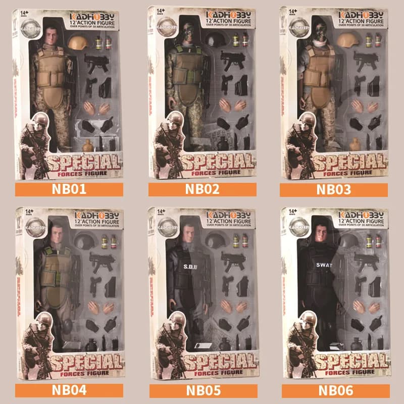 Collection NB01A NB02A NB03A NB04 NB05 1/6 Military Army Combat Swat Police Soldier ACU Forces Figure Model Action Figure Toys